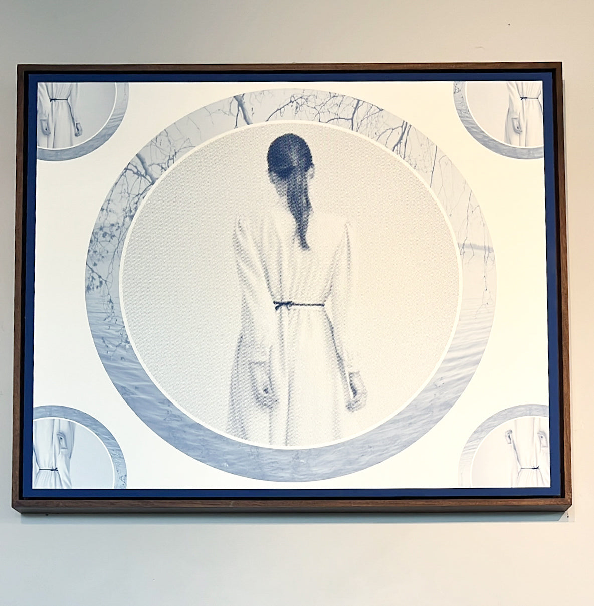 Print on dibond with walnut frame